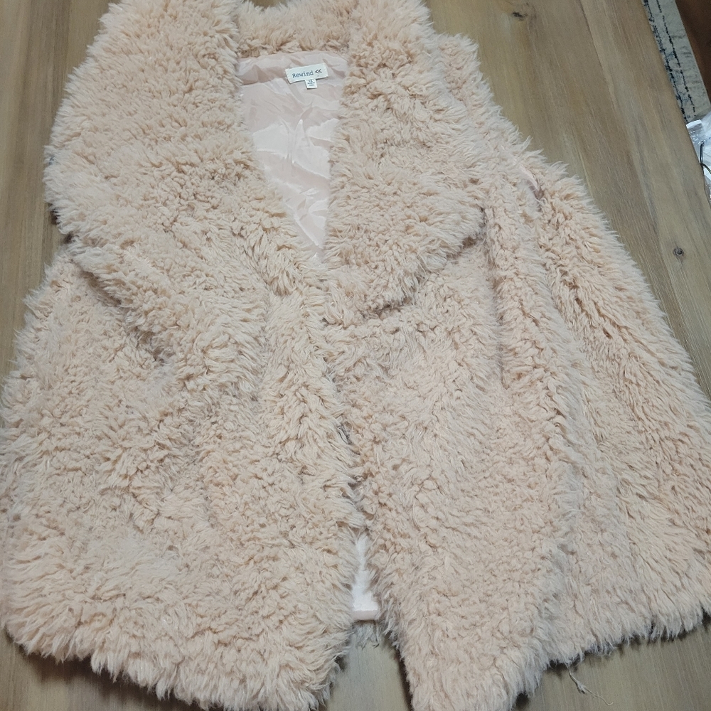 Rewind plus 1x vest blush/pink fuzzy